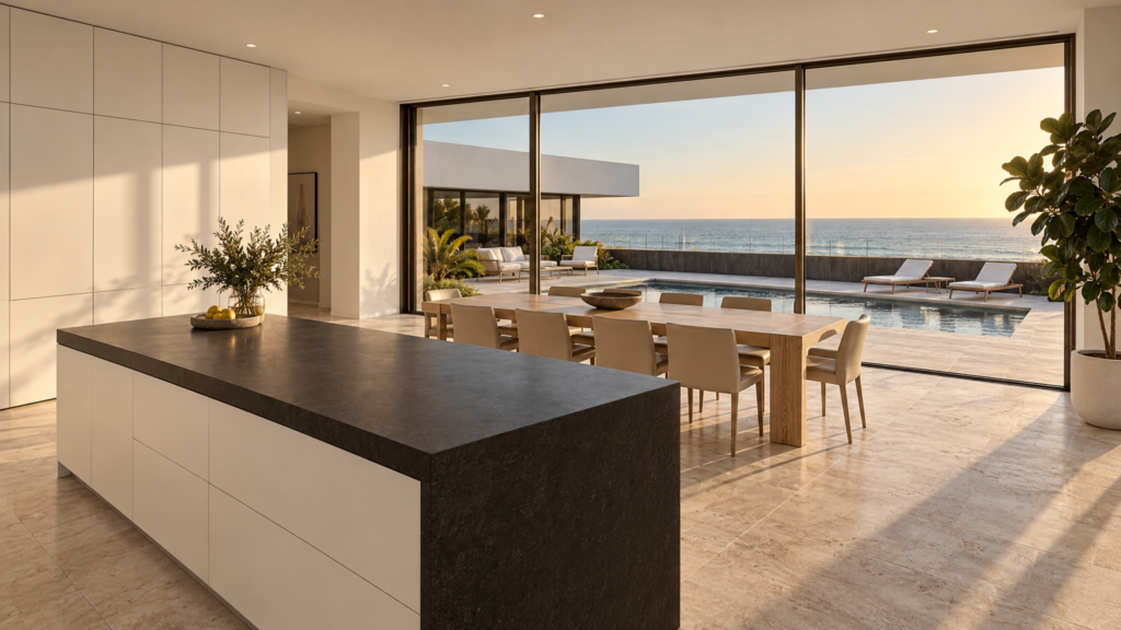 Sangano, cozinha e sala de jantar